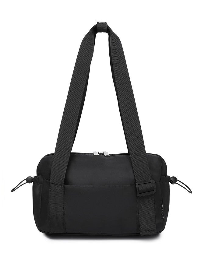 BAVERGE Small Gym Bag for Women Mini Duffle Bag with Wet Compartment, Lightweight Waterproof Cute Tote for Girls Workout Sport Travel, Black - Image 1